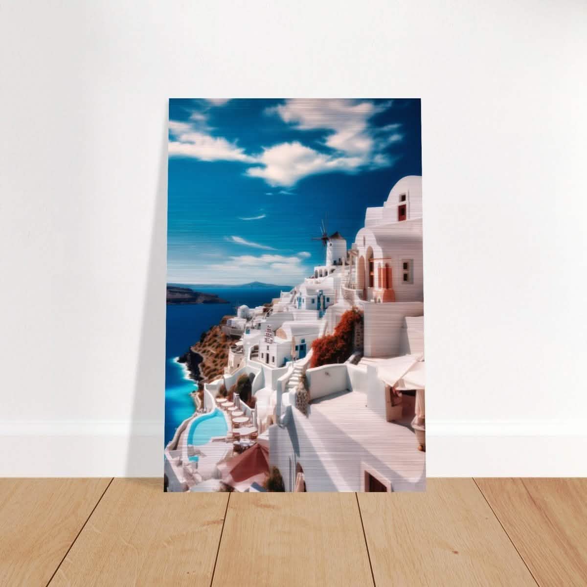 Oia, Santorini, Greece | Da Vinci City & Scenic Views wall art Print - Brushed Aluminum Print - 40x60 cm / 16x24″ -