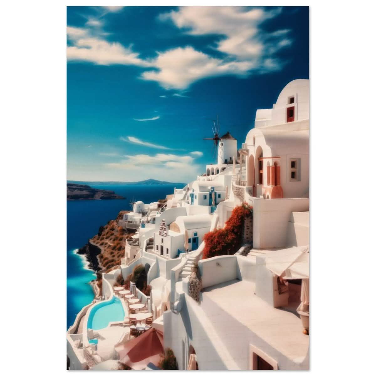 Oia, Santorini, Greece | Da Vinci City & Scenic Views wall art Print - Wood Prints - 50x75 cm / 20x30″ -