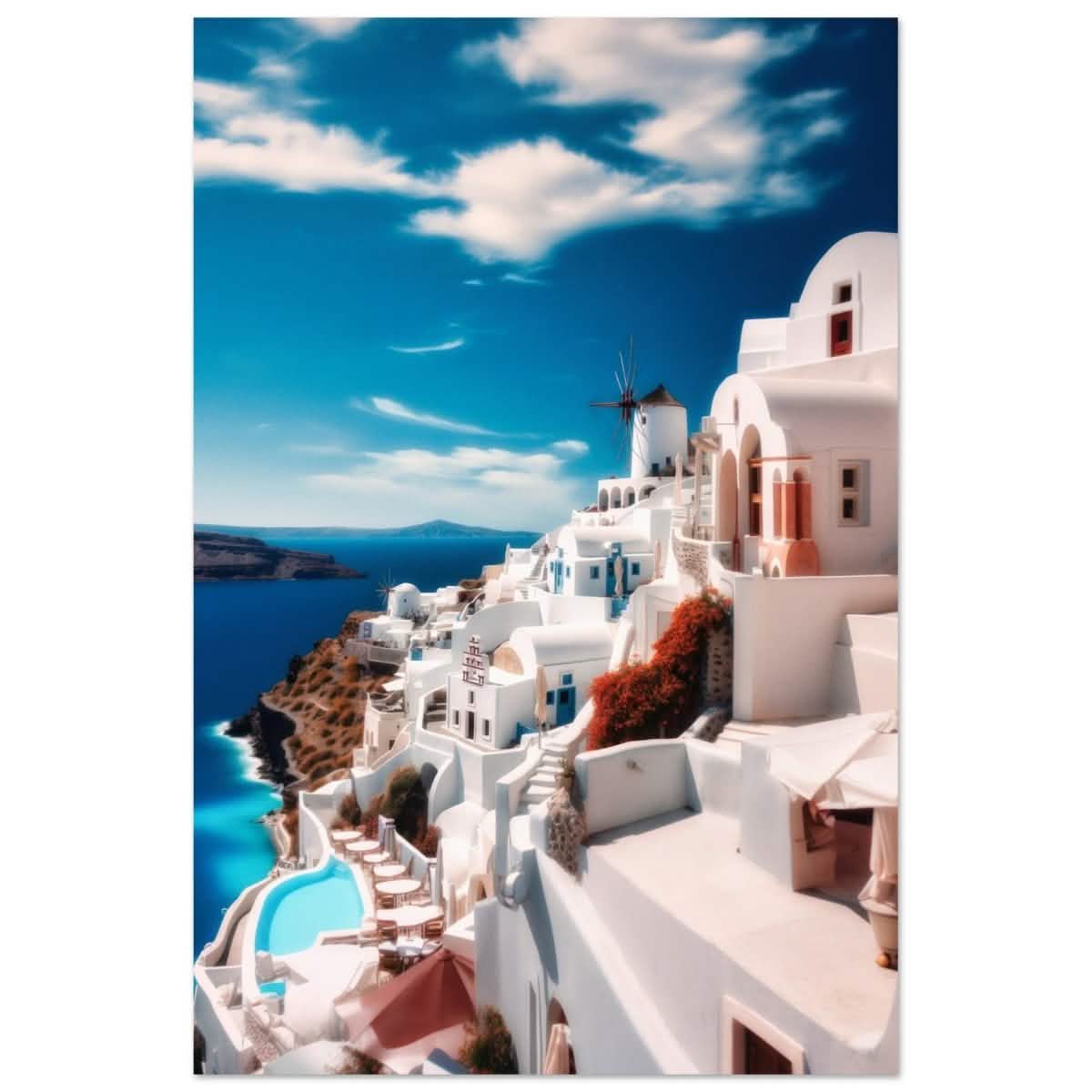 Oia, Santorini, Greece | Da Vinci City & Scenic Views wall art Print - Aluminum Print - 30x45 cm / 12x18″ -