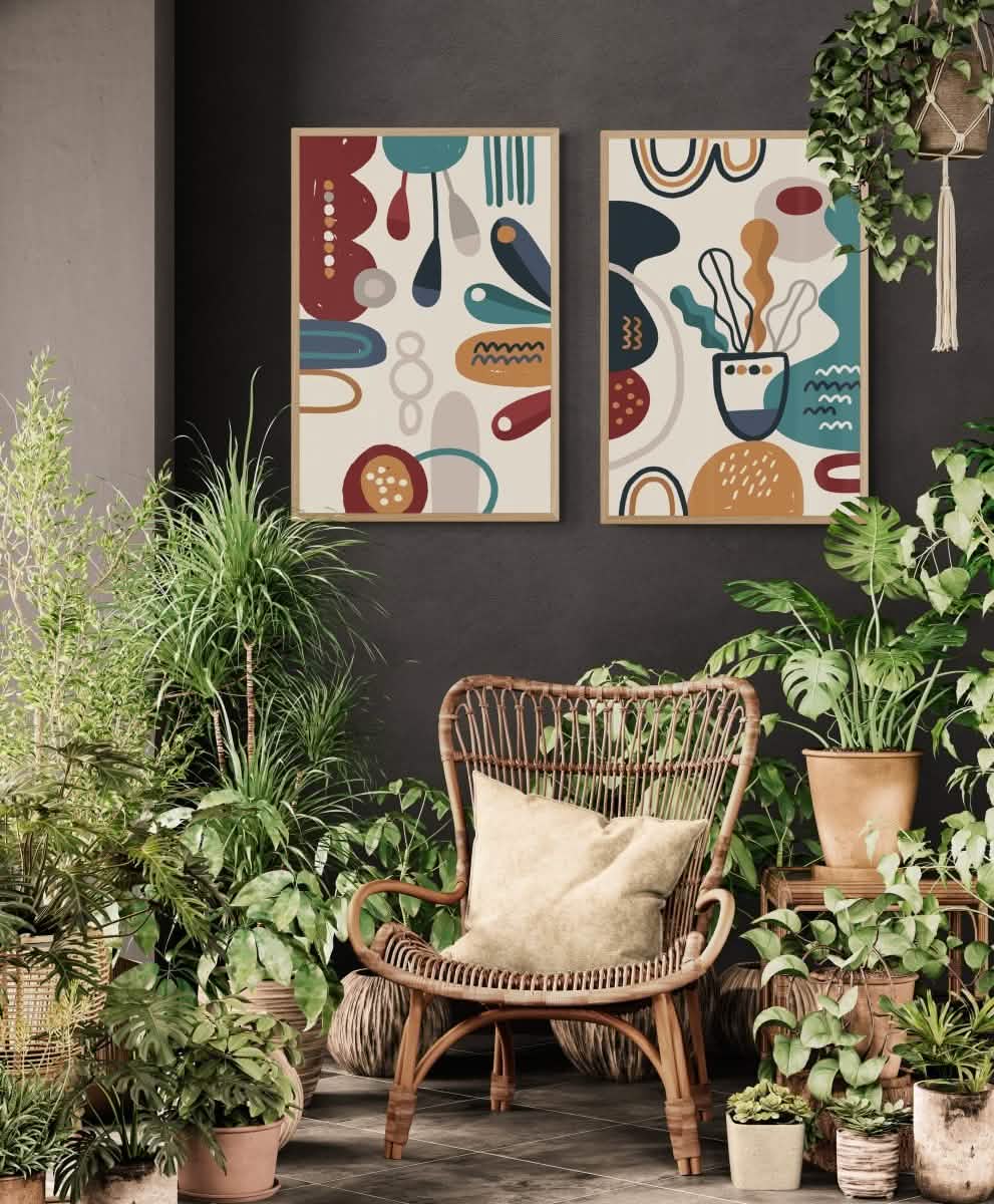 Organic Oasis Duo - Canvas - 30X45 CM / 12X18″ -