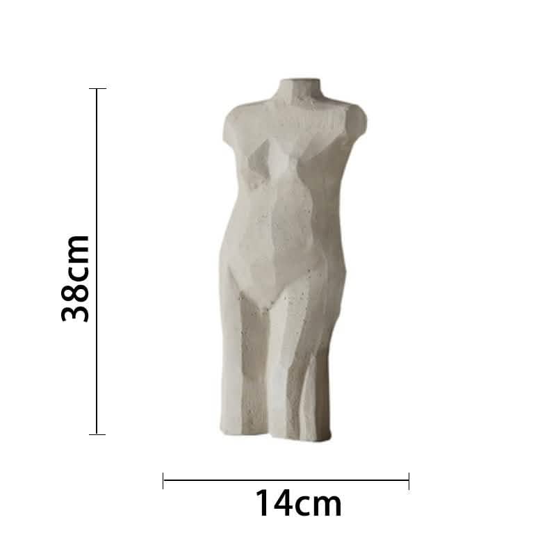Original plaster sculpture of human body - Stand camel -