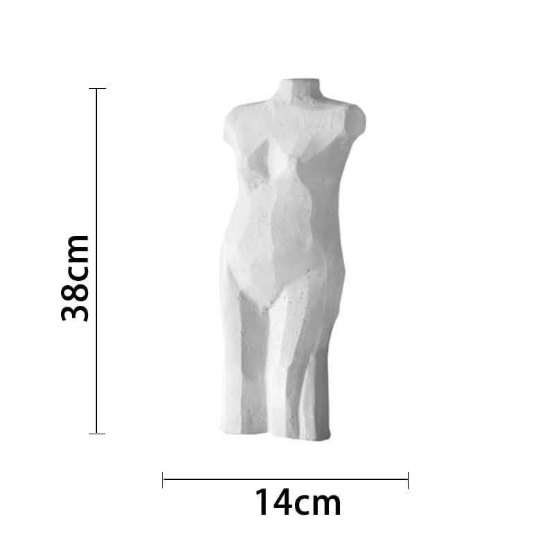 Original plaster sculpture of human body - Stand grey -