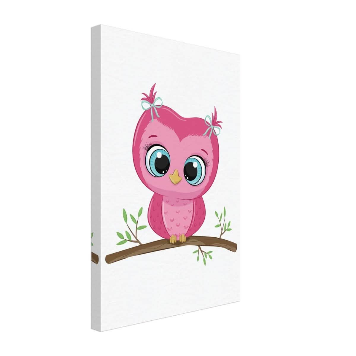 Owl You Need is Love | Kids Room Canvas Wall Art Print – Immersive Nursery Decor with Enhanced Texture - 30x45 cm / 12x18″ - Design Option 2 -