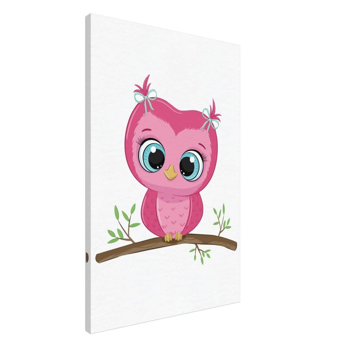Owl You Need is Love | Kids Room Canvas Wall Art Print – Immersive Nursery Decor with Enhanced Texture - 60x90 cm / 24x36″ - Design Option 2 -