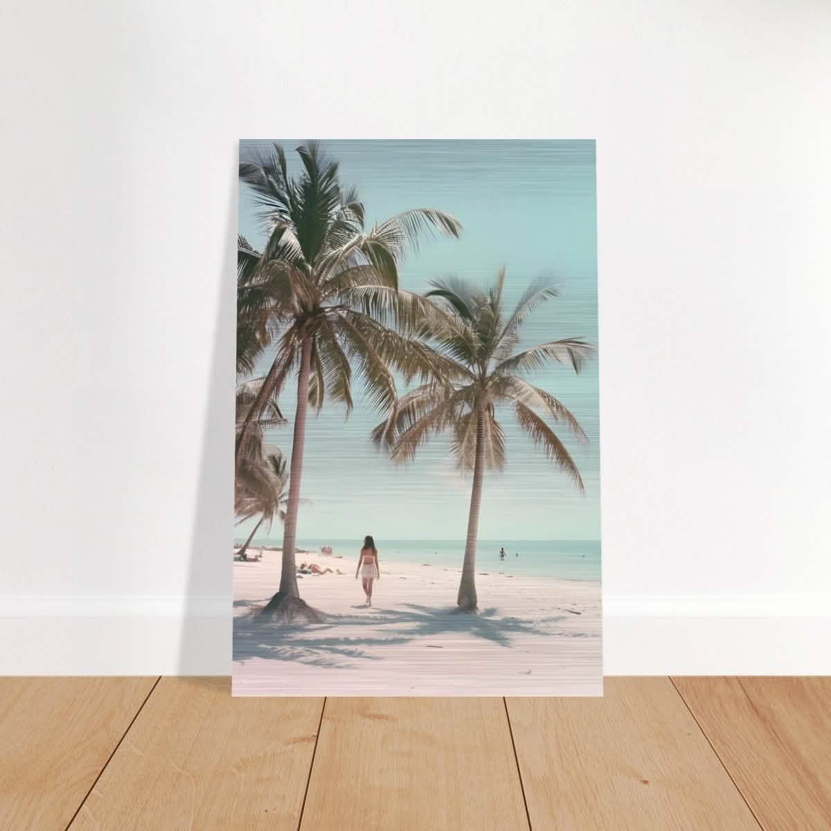 Palm Breeze Retreat | Wall art Print - 50x75 cm / 20x30″ - Brushed Aluminum Print -