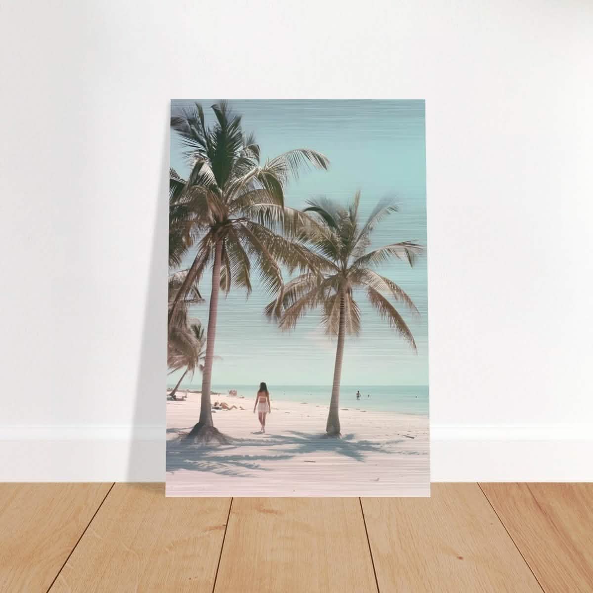 Palm Breeze Retreat | Wall art Print - 30x45 cm / 12x18″ - Brushed Aluminum Print -