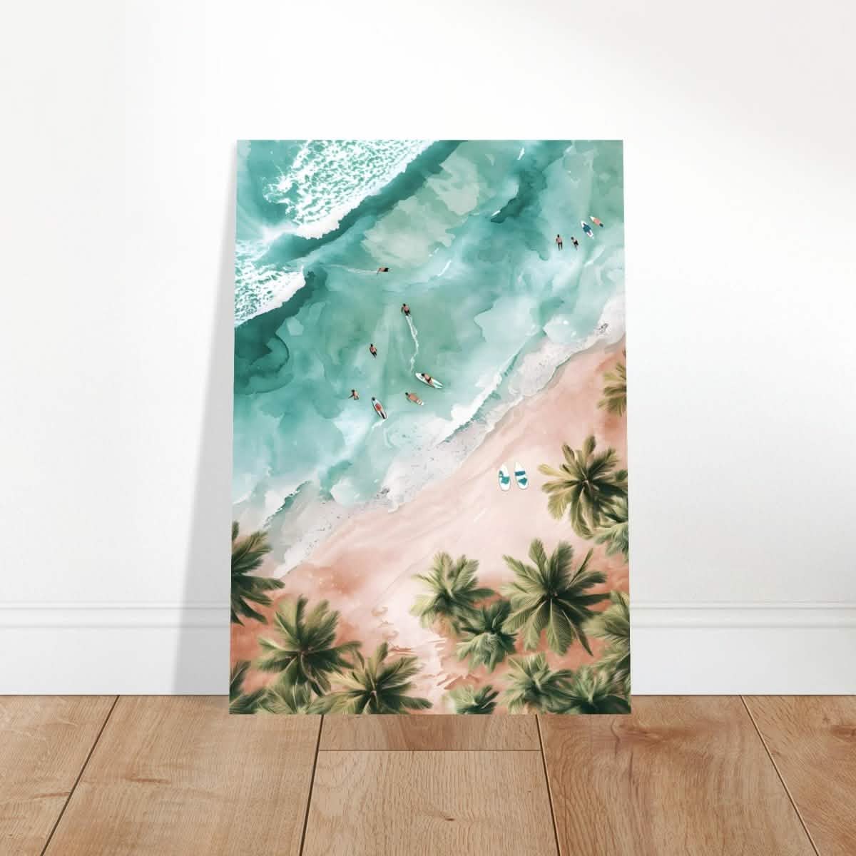 Palm - Studded Shoreline | Contemporary Coastal Art | Wall art Print - Aluminum Print - 70x100 cm / 28x40″ -