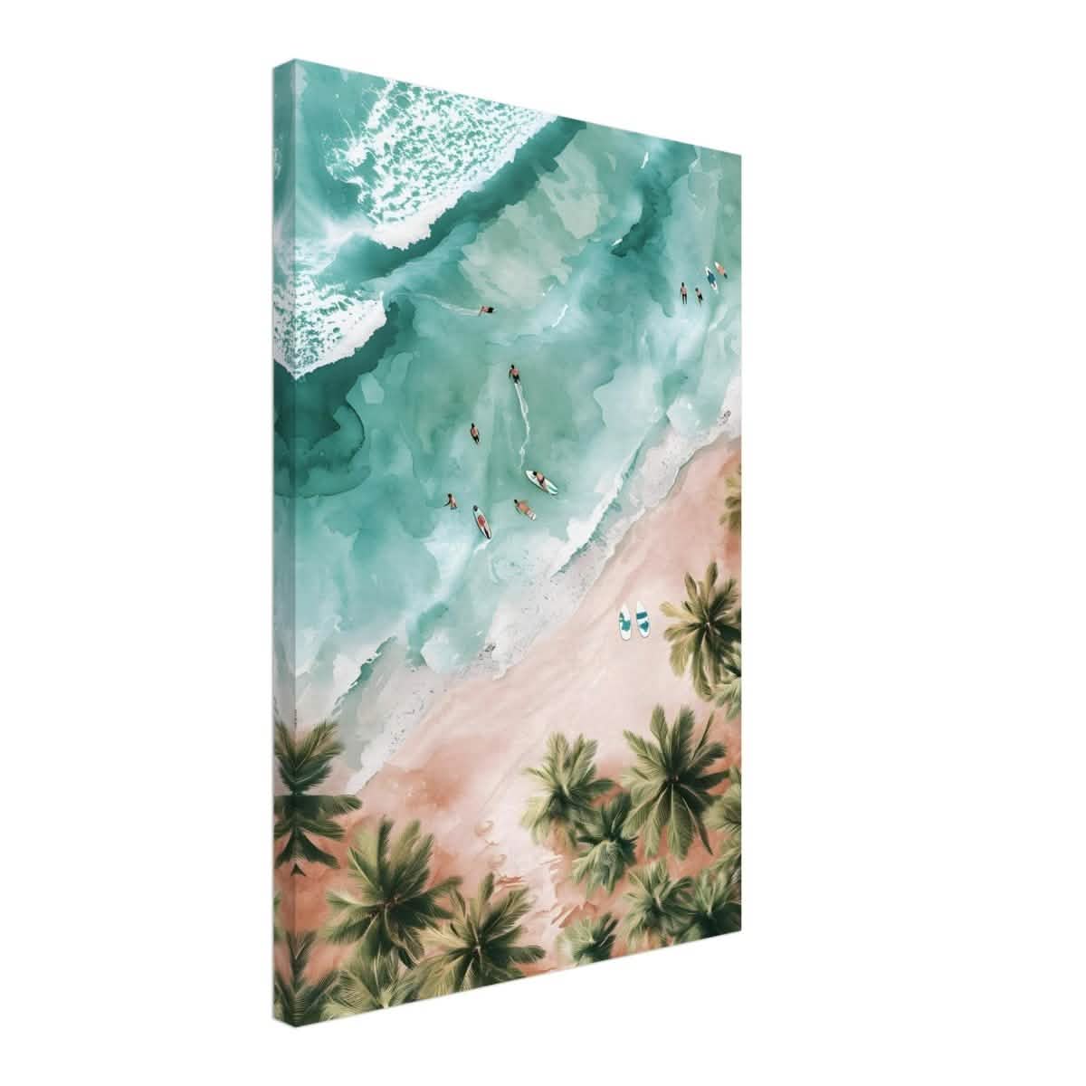Palm - Studded Shoreline | Contemporary Coastal Art | Wall art Print - Canvas - 40x60 cm / 16x24″ -