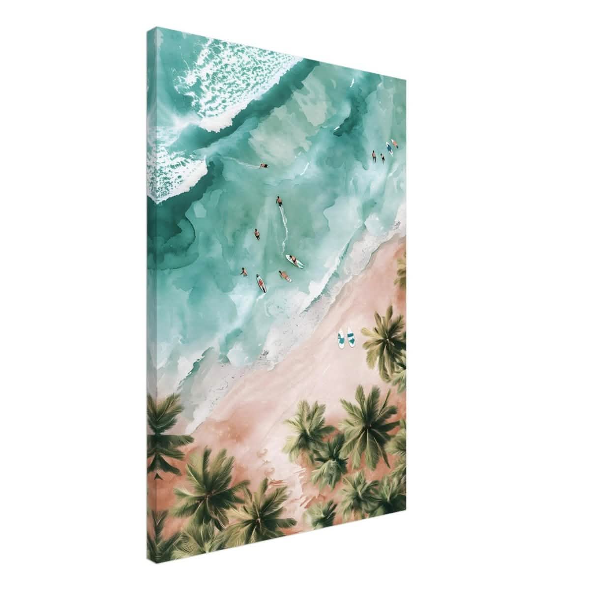 Palm - Studded Shoreline | Contemporary Coastal Art | Wall art Print - Canvas - 50x75 cm / 20x30″ -