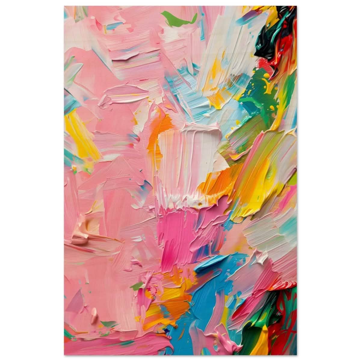 Pastel Explosion | Modern Abstract Art | wall art print - Wood Prints - 30x45 cm / 12x18″ -