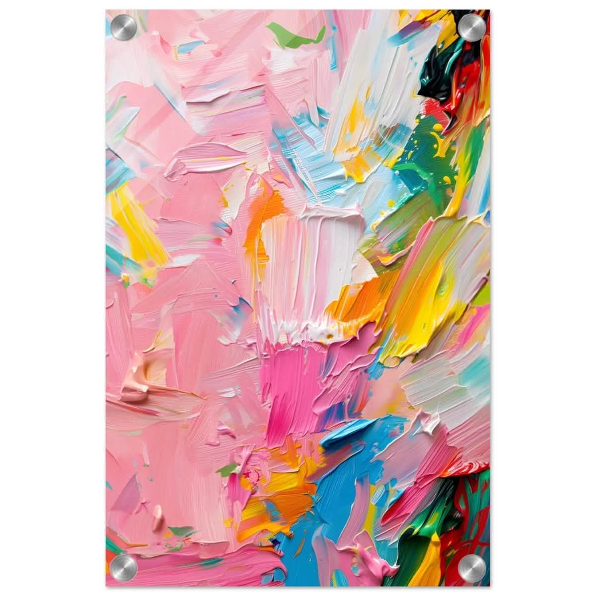 Pastel Explosion | Modern Abstract Art | wall art print - Acrylic Print - 30x45 cm / 12x18″ -