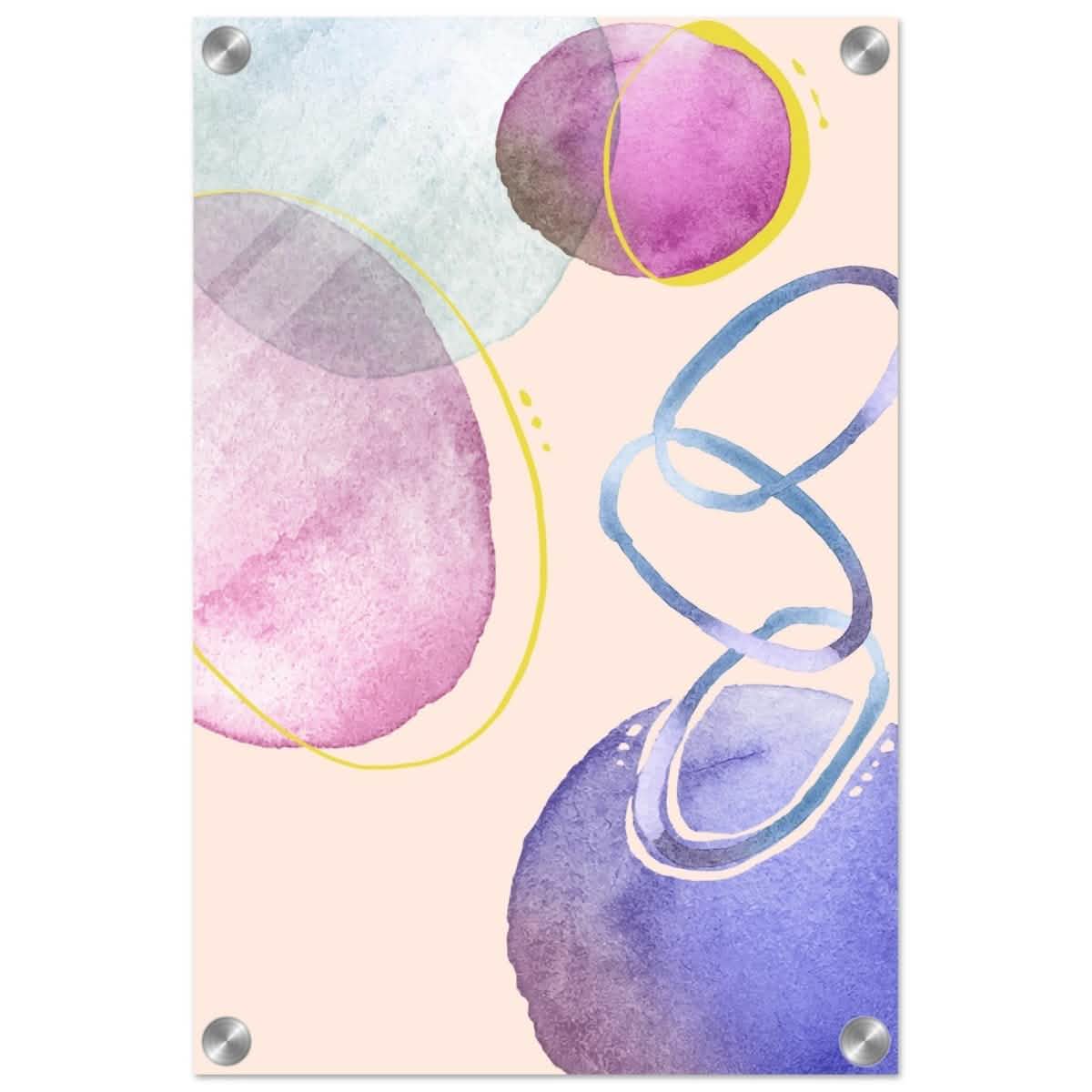 Pastel Harmony Abstract | Wall art Print - 30x45 cm / 12x18″ - Acrylic Print -
