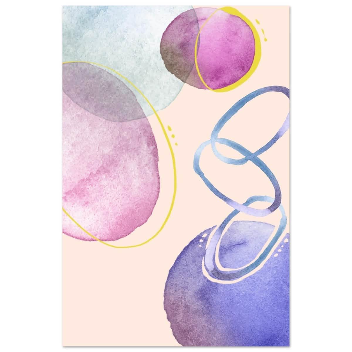 Pastel Harmony Abstract | Wall art Print - 60x90 cm / 24x36″ - Aluminum Print -