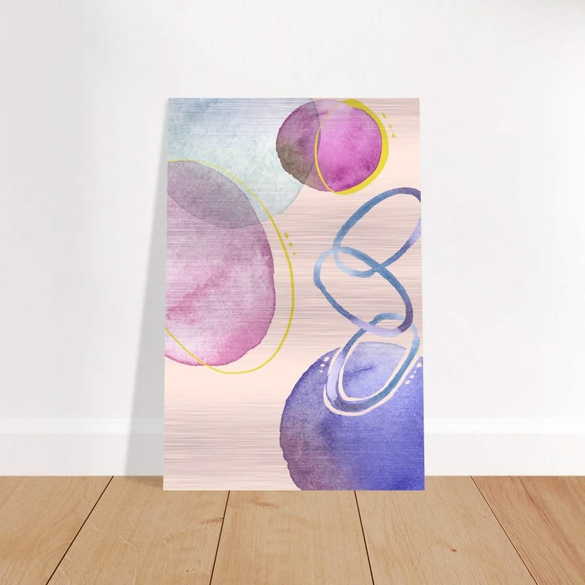 Pastel Harmony Abstract | Wall art Print - 30x45 cm / 12x18″ - Brushed Aluminum Print -
