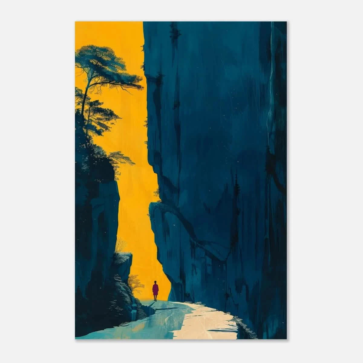 Path of Solitude – Modern Scenic Wall Art - Aluminum Print - 30x45 cm / 12x18″ -