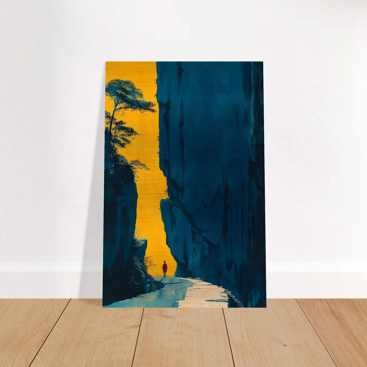 Path of Solitude – Modern Scenic Wall Art - Brushed Aluminum Print - 30x45 cm / 12x18″ -