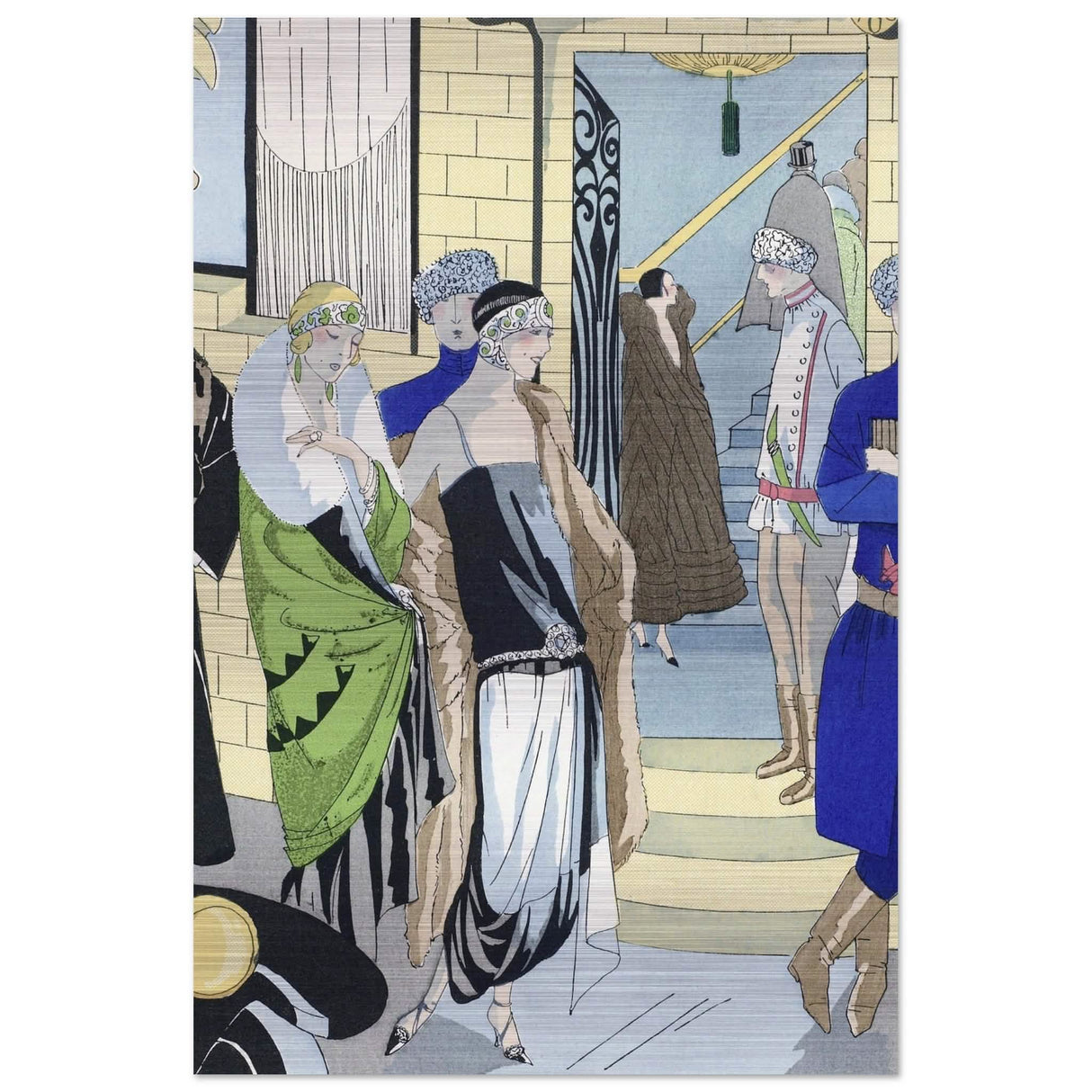 Paul Poiret and Philippe et Gaston (1924) - Brushed Aluminum Print - 40x60 cm / 16x24″ -
