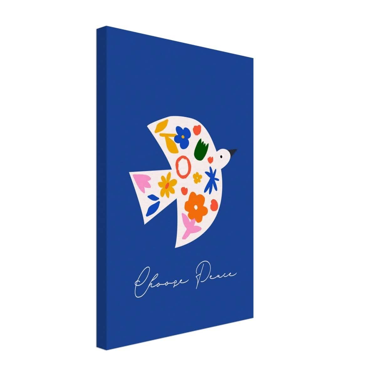 Peaceful Bloom Dove | modern minimalist art print - Canvas - 30x45 cm / 12x18″ -