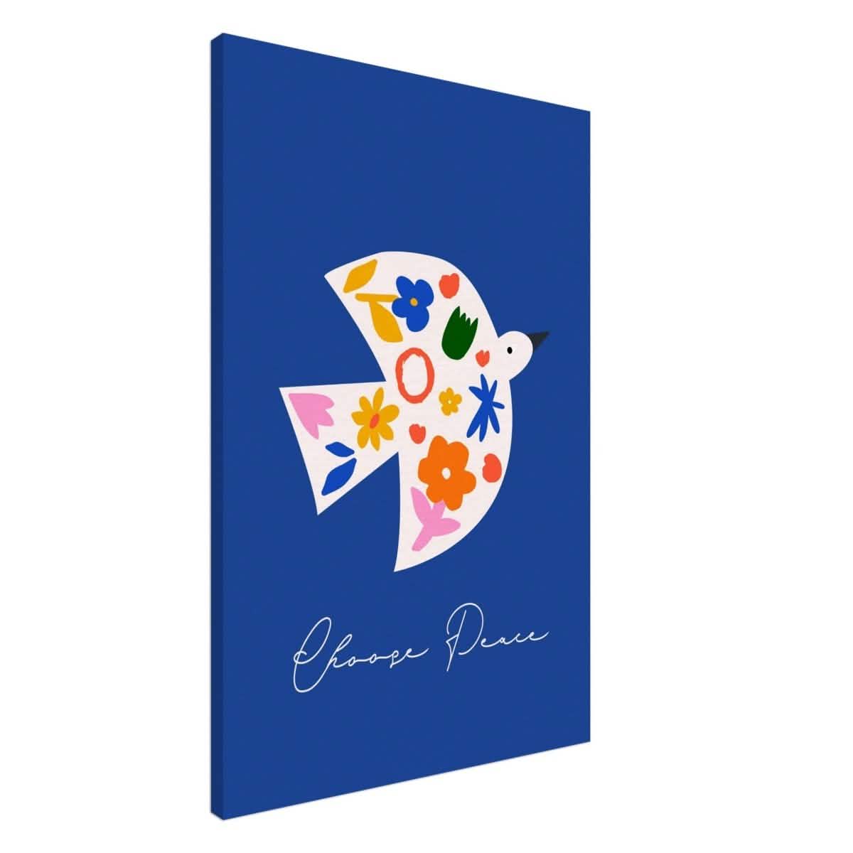 Peaceful Bloom Dove | modern minimalist art print - Canvas - 60x90 cm / 24x36″ -