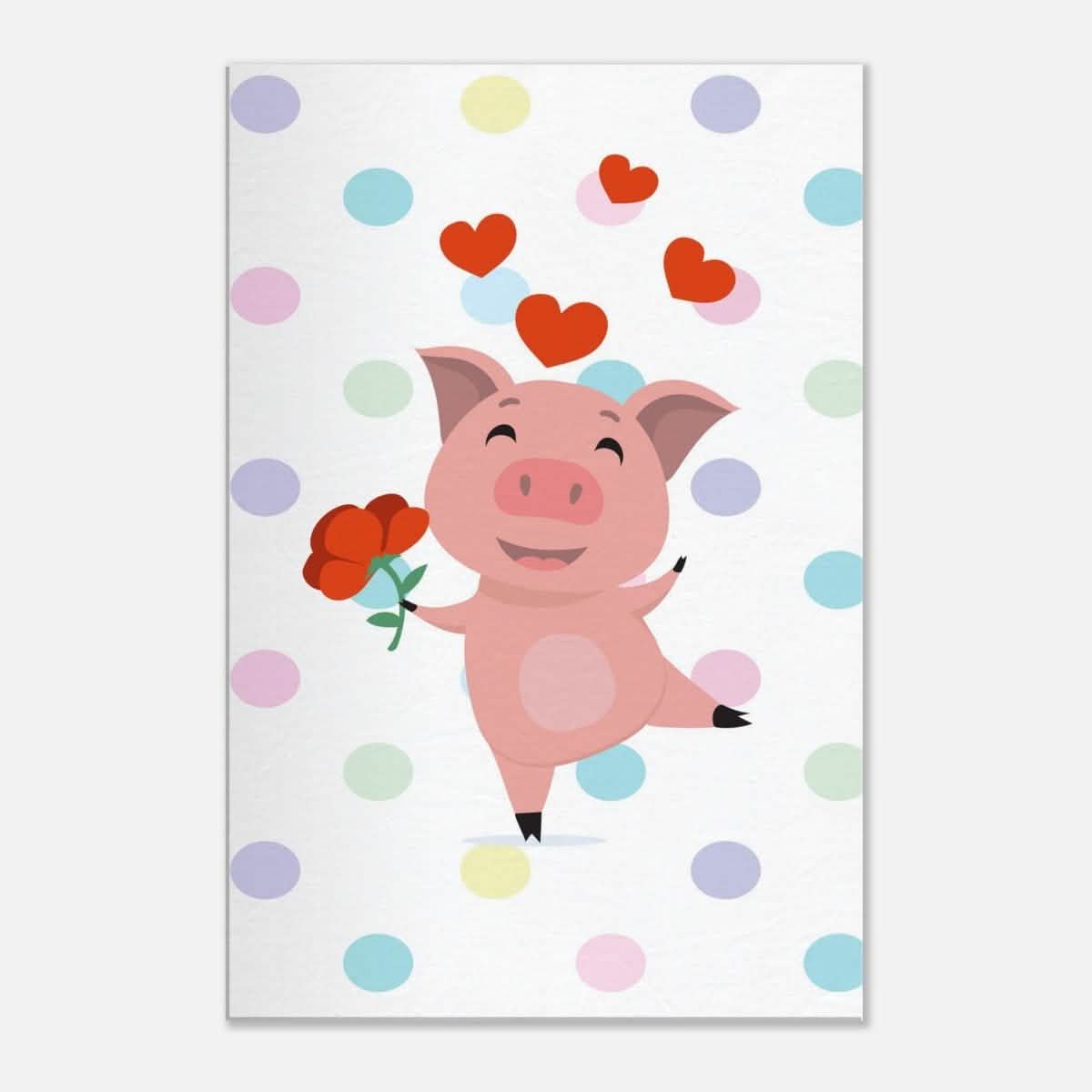 Peppa Pig | Kids Room Canvas Wall Art – Immersive Nursery Decor with Enhanced Texture - 60x90 cm / 24x36″ - Design Option 3 -