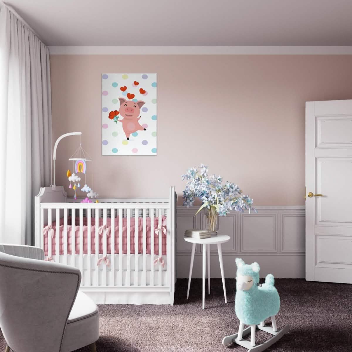 Peppa Pig | Kids Room Canvas Wall Art – Immersive Nursery Decor with Enhanced Texture - 60x90 cm / 24x36″ - Design Option 3 -
