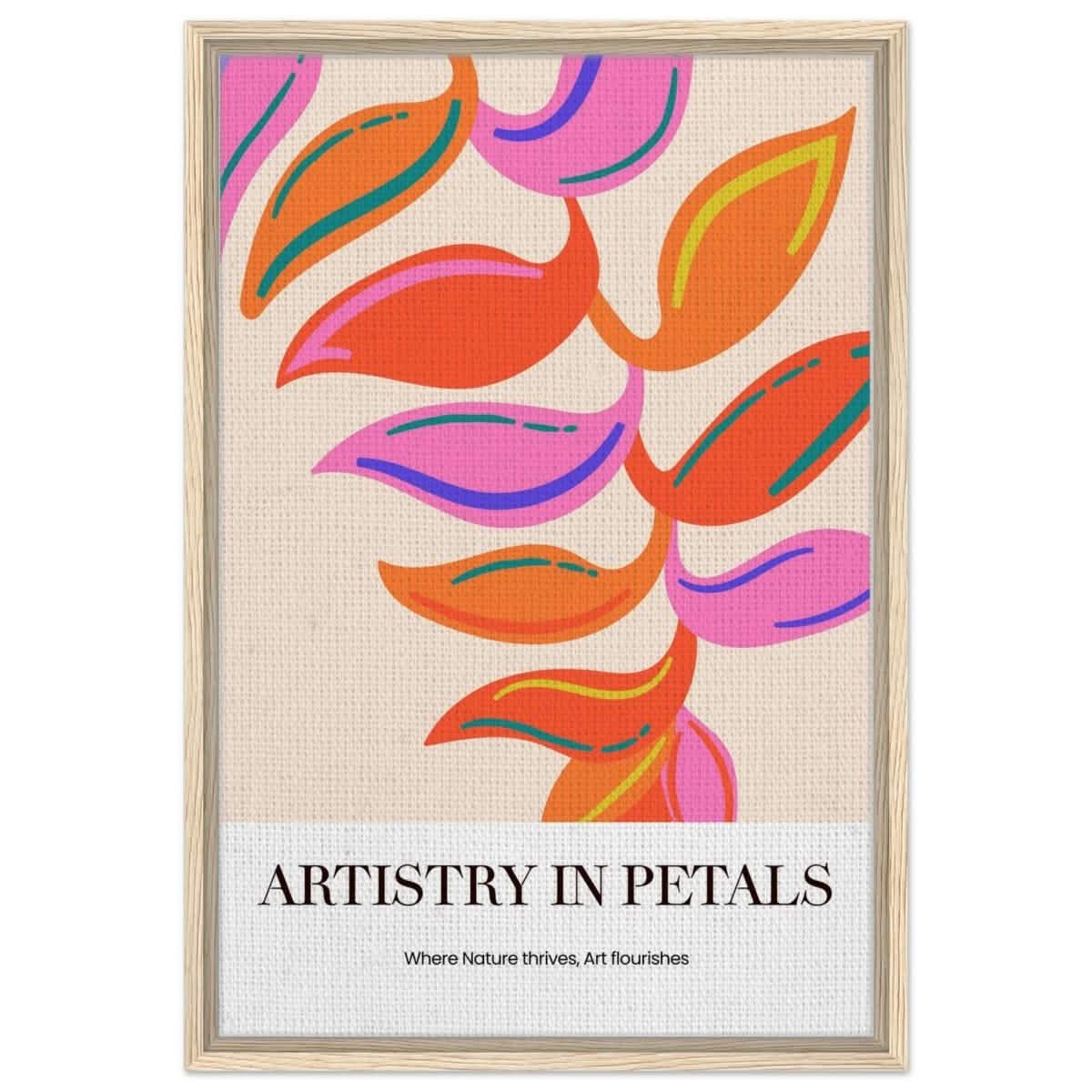 Petal Symphony - Framed Canvas - 50x75 cm / 20x30″ - Wood frame