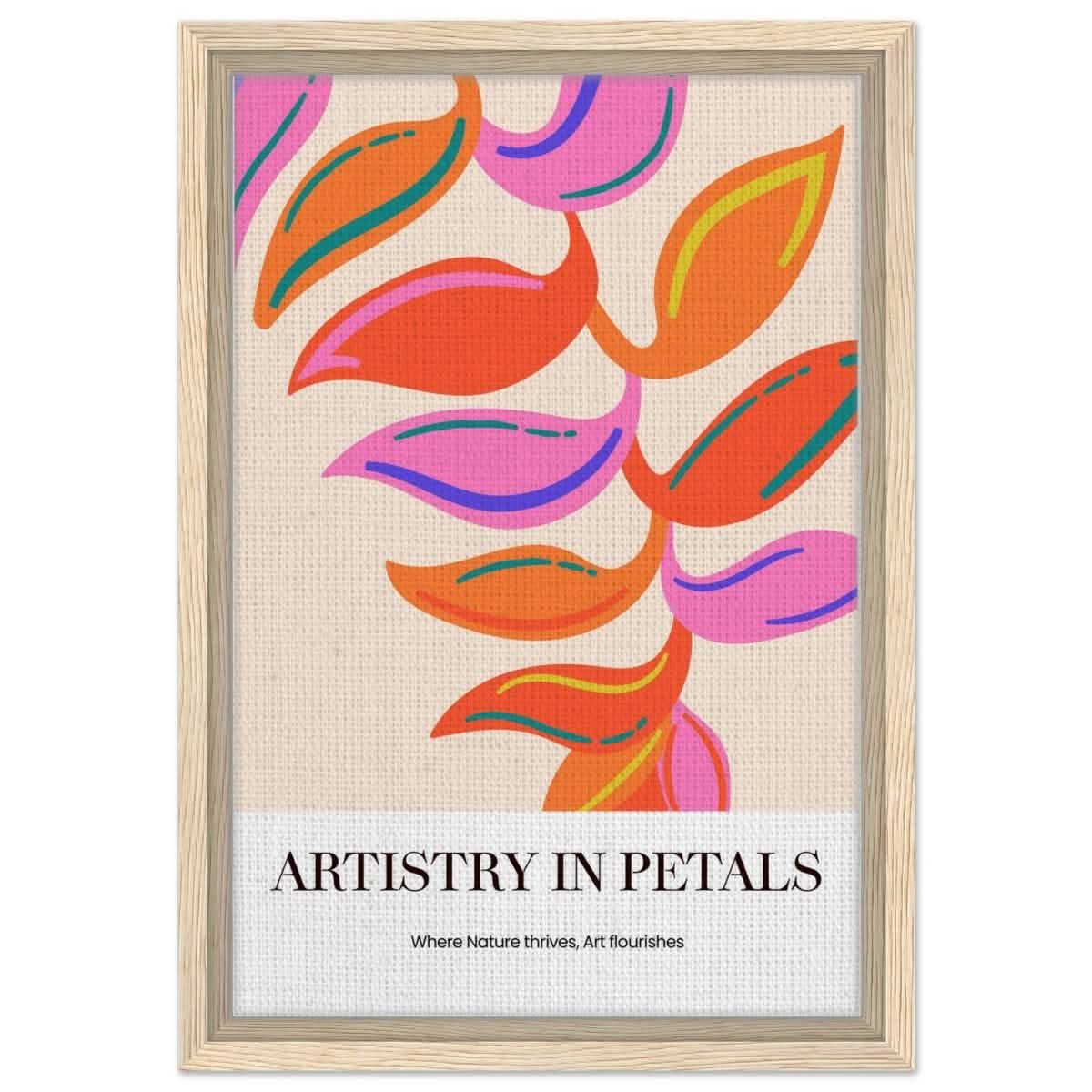 Petal Symphony - Framed Canvas - 30x45 cm / 12x18″ - Wood frame