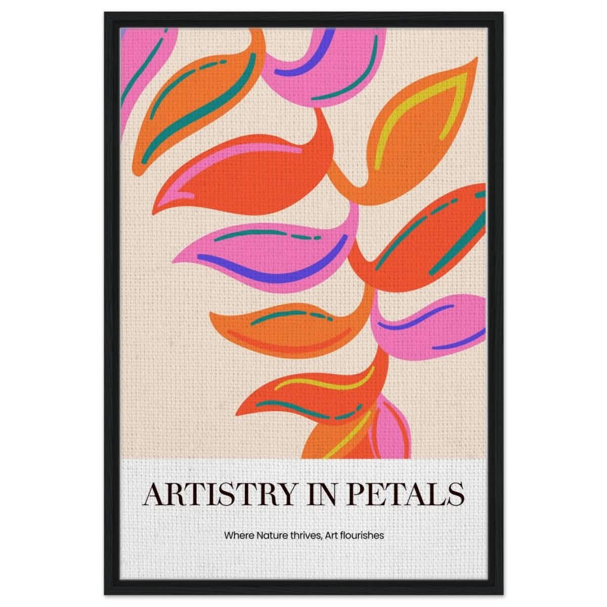 Petal Symphony - Framed Canvas - 60x90 cm / 24x36″ - Black frame