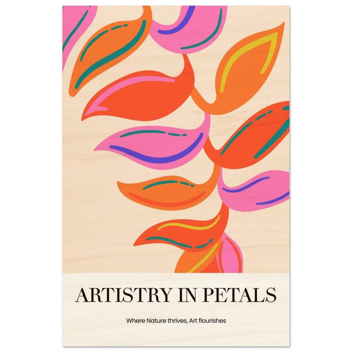 Petal Symphony - Wood Prints - 40x60 cm / 16x24″ -