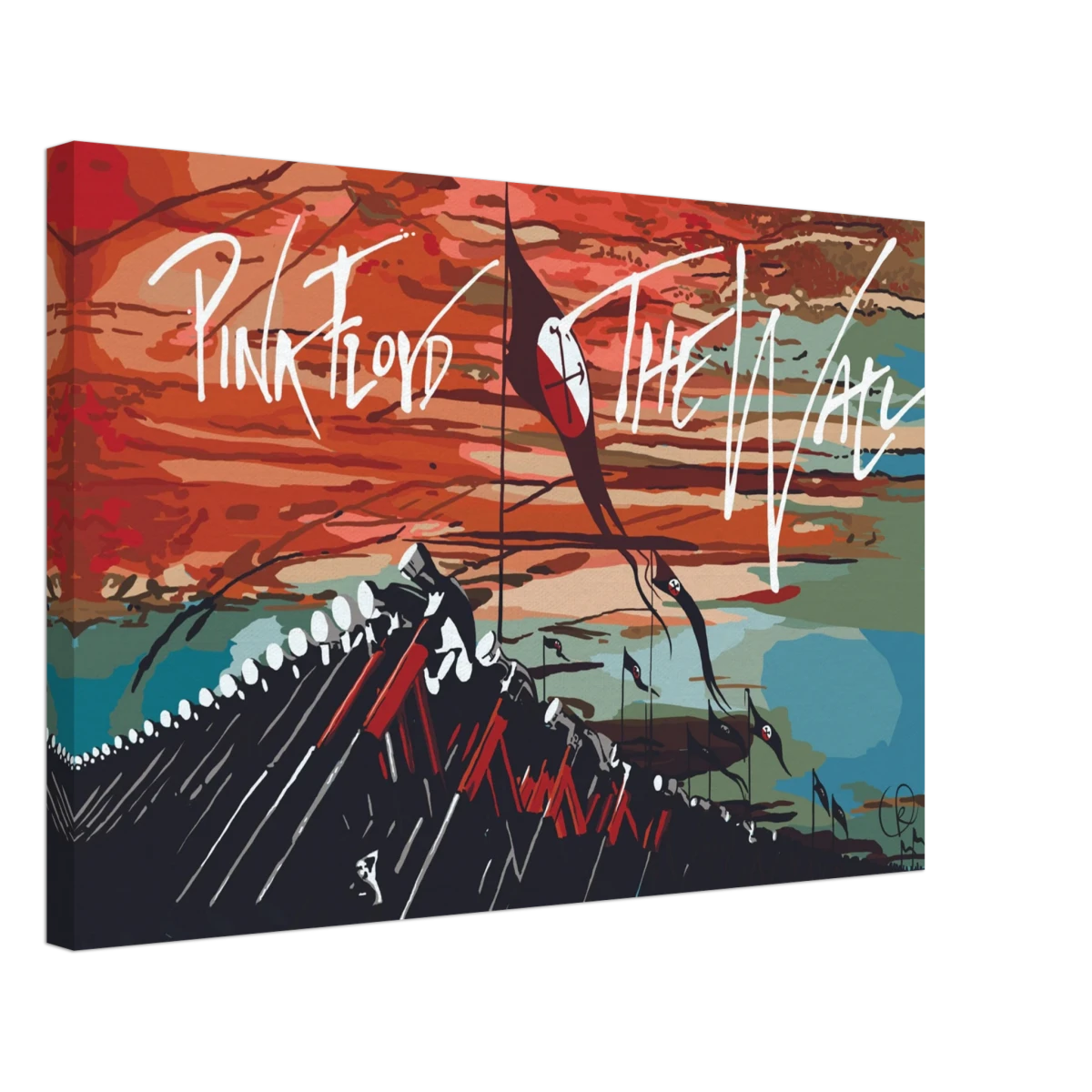Pink Floyd – Breaking the Wall | A Tribute to Psychedelic Rock & Surrealism - 40x60 cm / 16x24″ - Canvas -