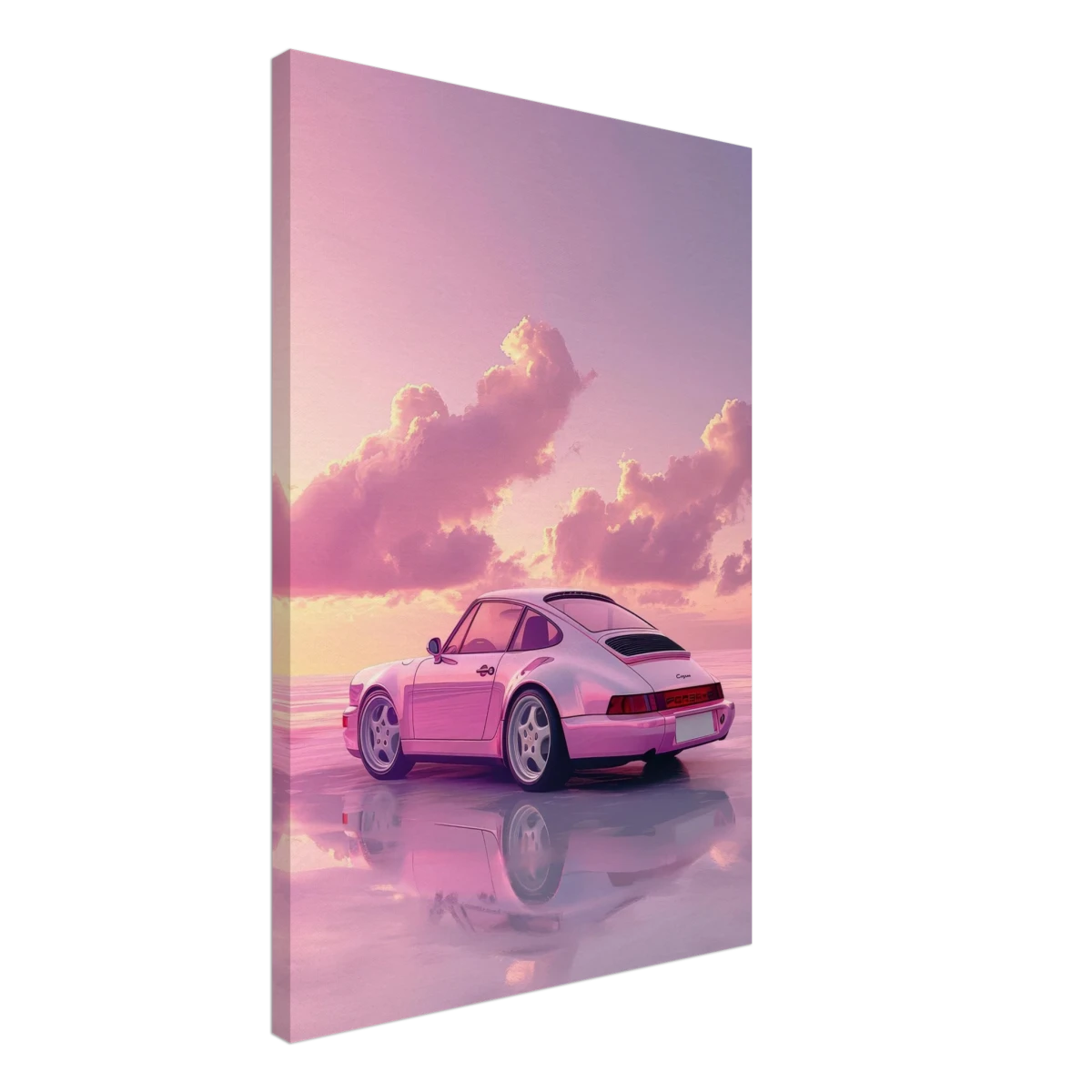 Pink Sunset Dream | Porsche Canvas & Fine Art wall art Print - Canvas - 50x75 cm / 20x30″ -