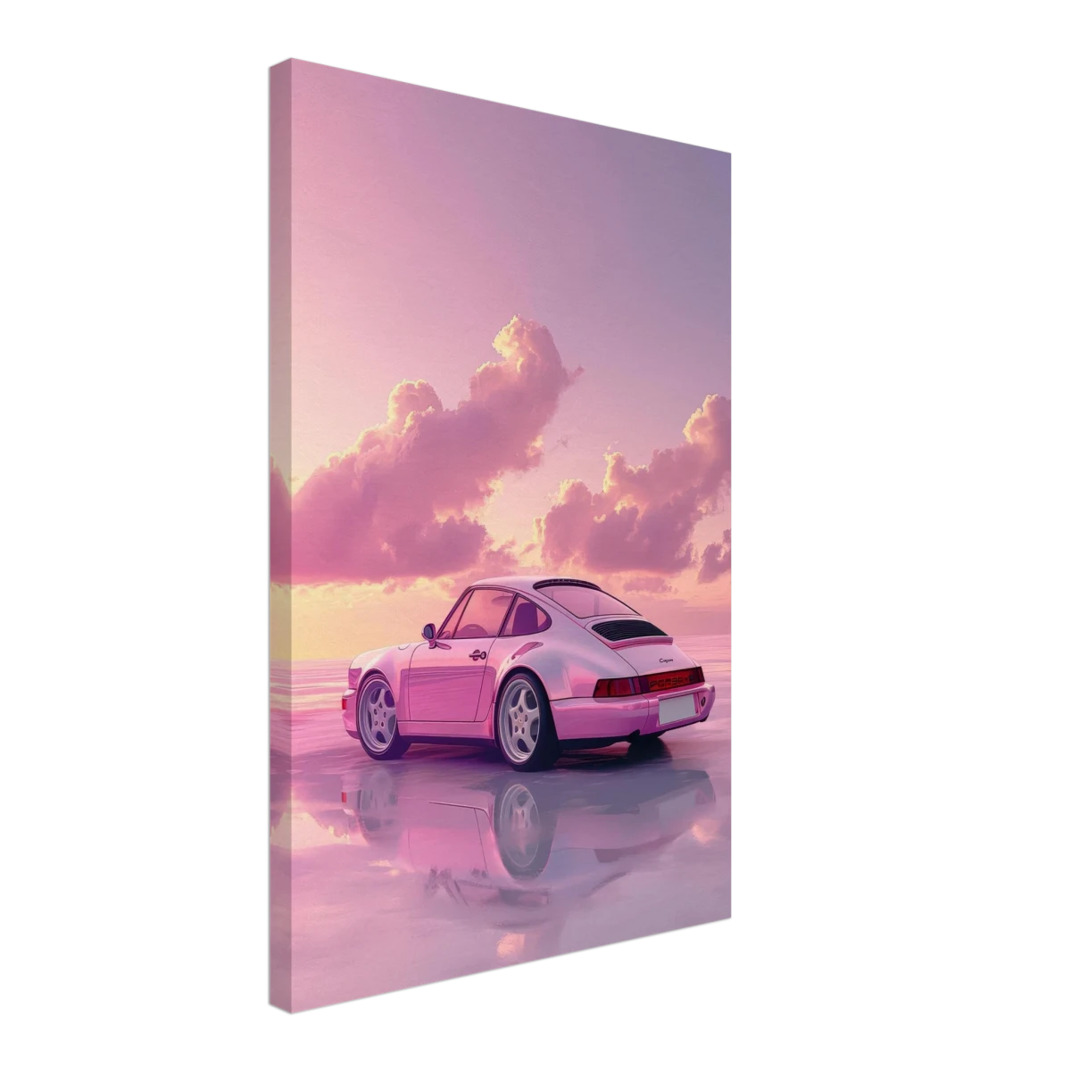 Pink Sunset Dream | Porsche Canvas & Fine Art wall art Print - Canvas - 40x60 cm / 16x24″ -