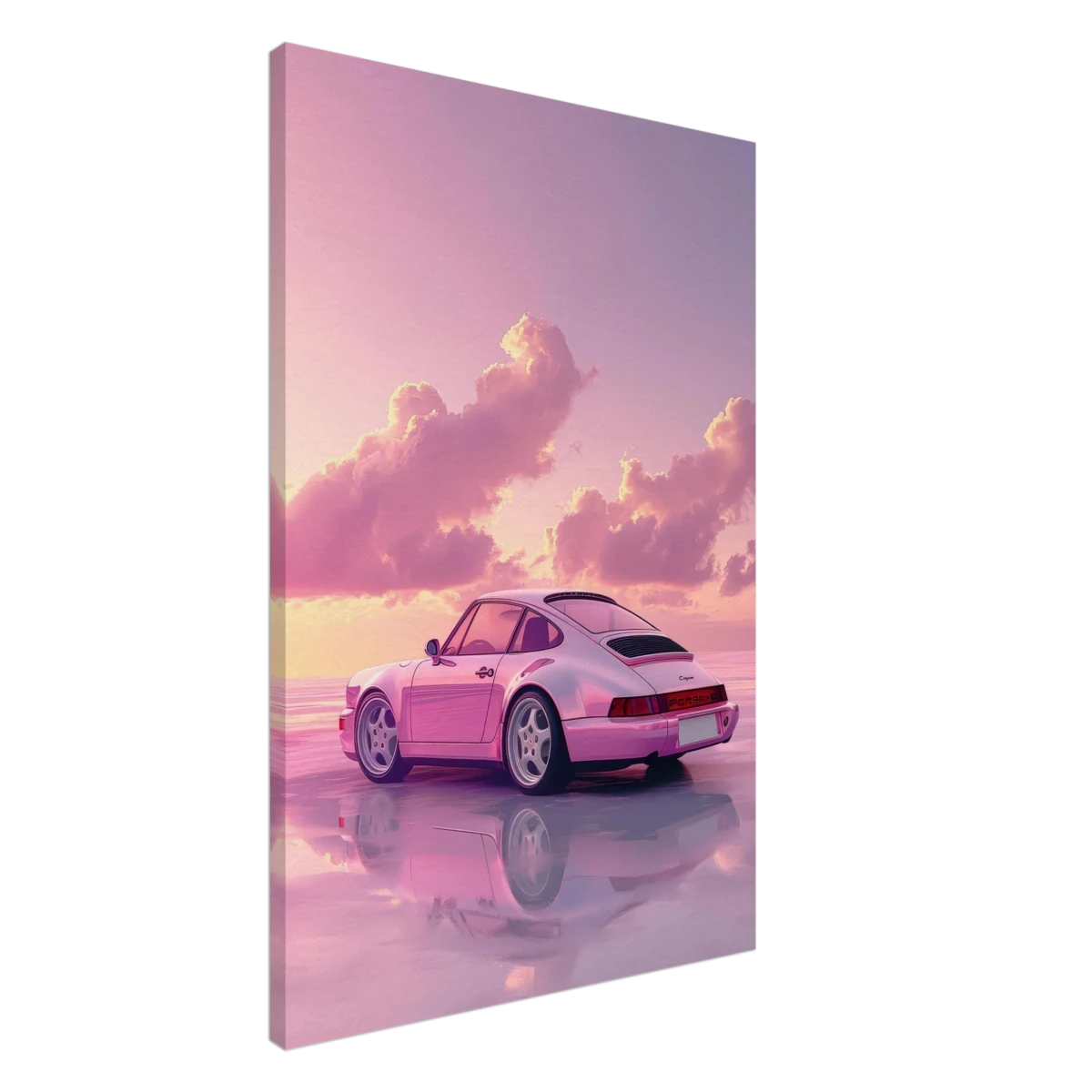 Pink Sunset Dream | Porsche Canvas & Fine Art wall art Print - Canvas - 60x90 cm / 24x36″ -