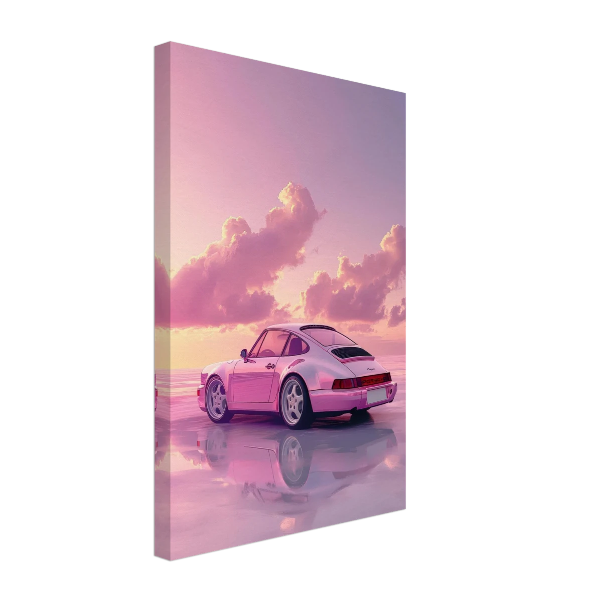 Pink Sunset Dream | Porsche Canvas & Fine Art wall art Print - Canvas - 30x45 cm / 12x18″ -