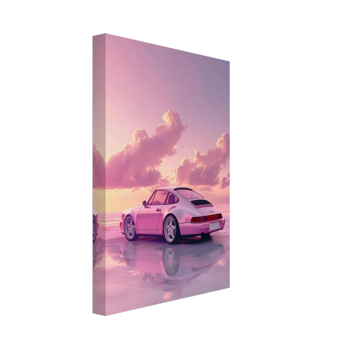 Pink Sunset Dream | Porsche Canvas & Fine Art wall art Print - Canvas - 20x30 cm / 8x12″ -