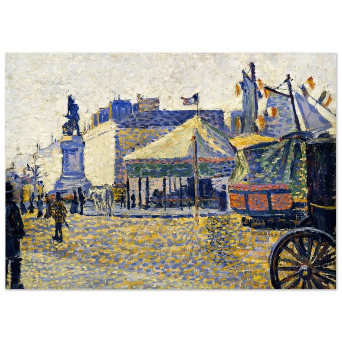 Place de Clichy (1887) by Paul Signac | Vintage wall art print - Aluminum Print - 50x70 cm / 20x28″ -