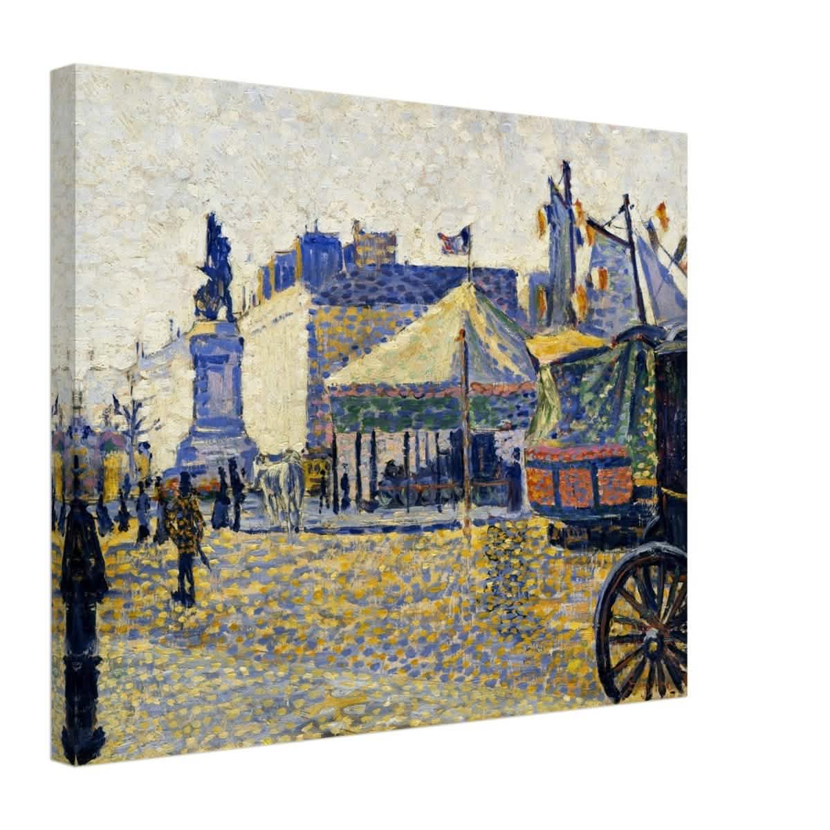 Place de Clichy (1887) by Paul Signac | Vintage wall art print - Canvas - 40x50 cm / 16x20″ -