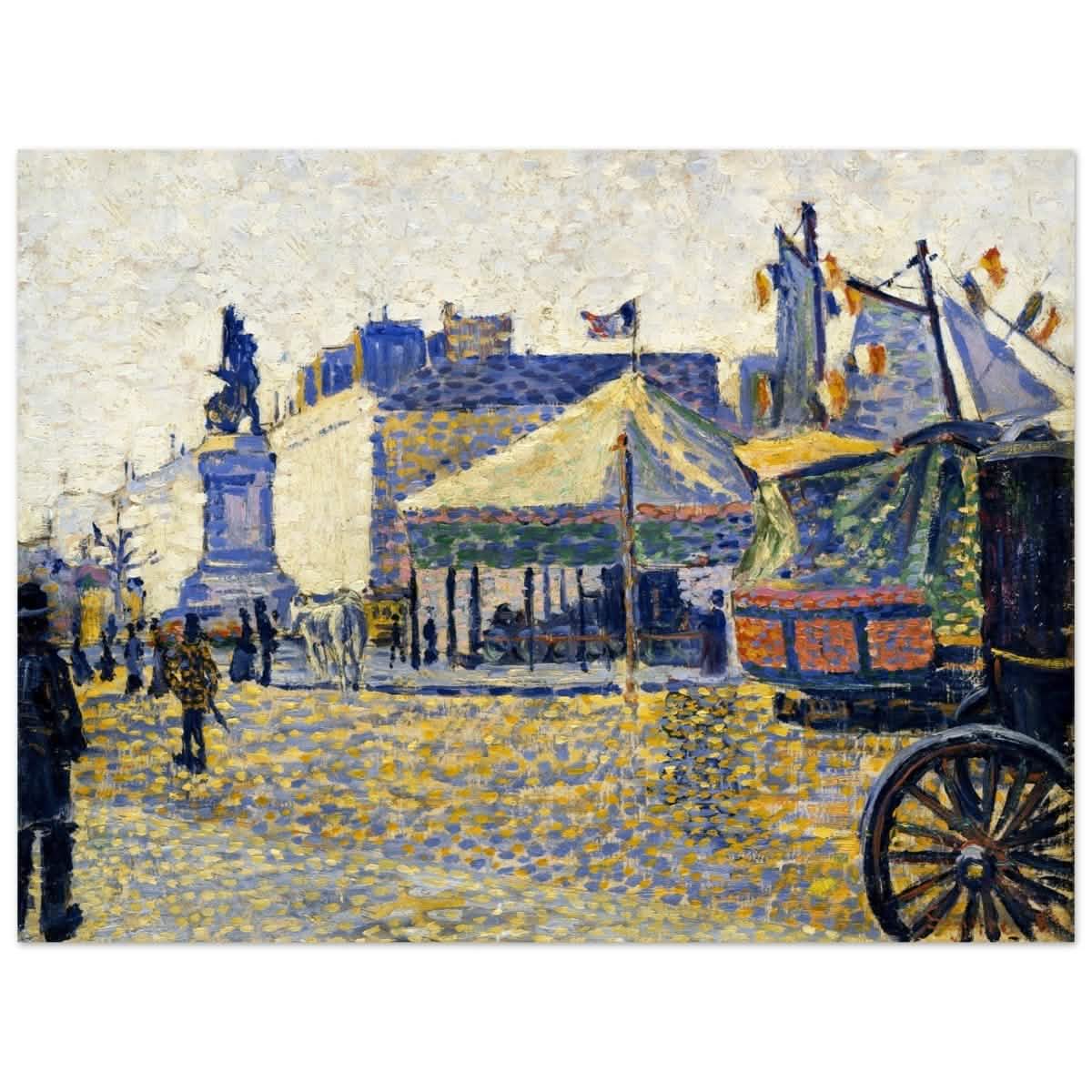 Place de Clichy (1887) by Paul Signac | Vintage wall art print - Aluminum Print - 30x40 cm / 12x16″ -