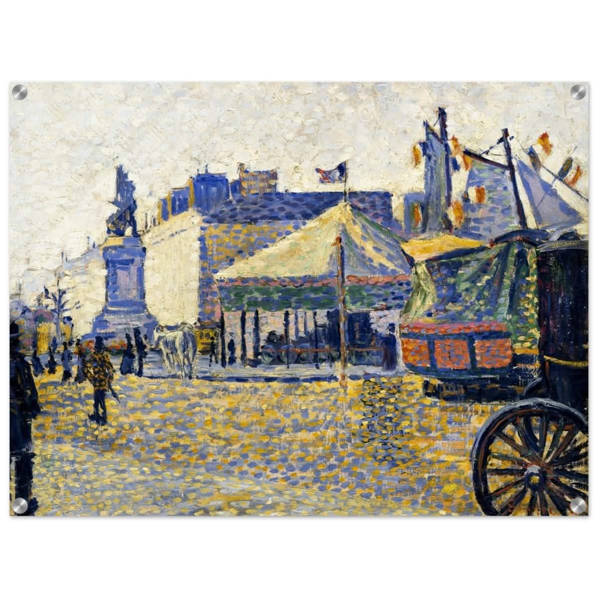 Place de Clichy (1887) by Paul Signac | Vintage wall art print - Acrylic Print - 60x80 cm / 24x32″ -