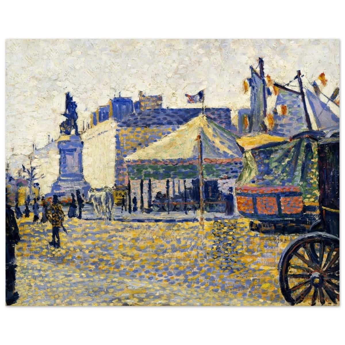 Place de Clichy (1887) by Paul Signac | Vintage wall art print - Aluminum Print - 40x50 cm / 16x20″ -