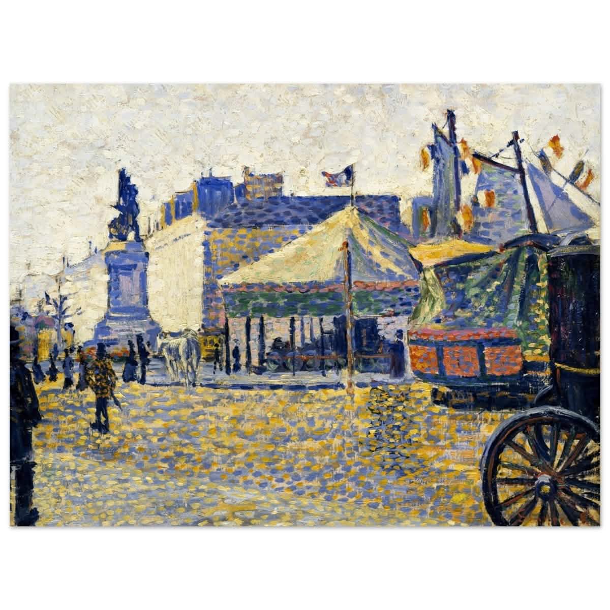 Place de Clichy (1887) by Paul Signac | Vintage wall art print - Aluminum Print - 60x80 cm / 24x32″ -