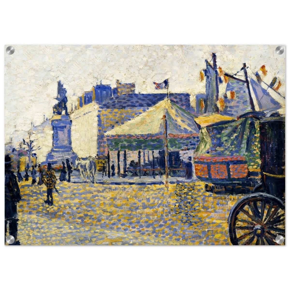 Place de Clichy (1887) by Paul Signac | Vintage wall art print - Acrylic Print - 50x70 cm / 20x28″ -