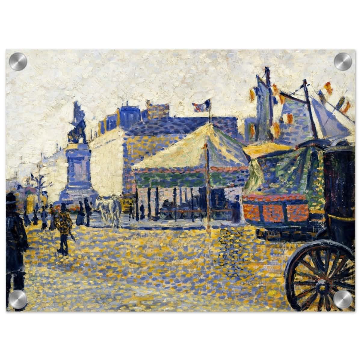 Place de Clichy (1887) by Paul Signac | Vintage wall art print - Acrylic Print - 30x40 cm / 12x16″ -