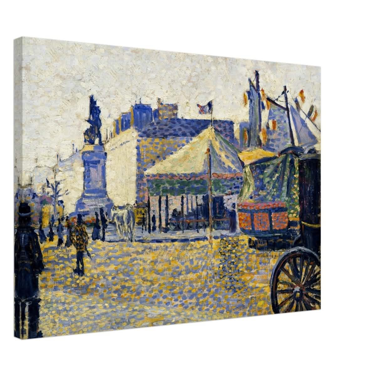 Place de Clichy (1887) by Paul Signac | Vintage wall art print - Canvas - 50x70 cm / 20x28″ -