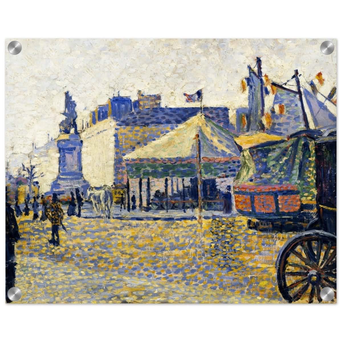 Place de Clichy (1887) by Paul Signac | Vintage wall art print - Acrylic Print - 40x50 cm / 16x20″ -