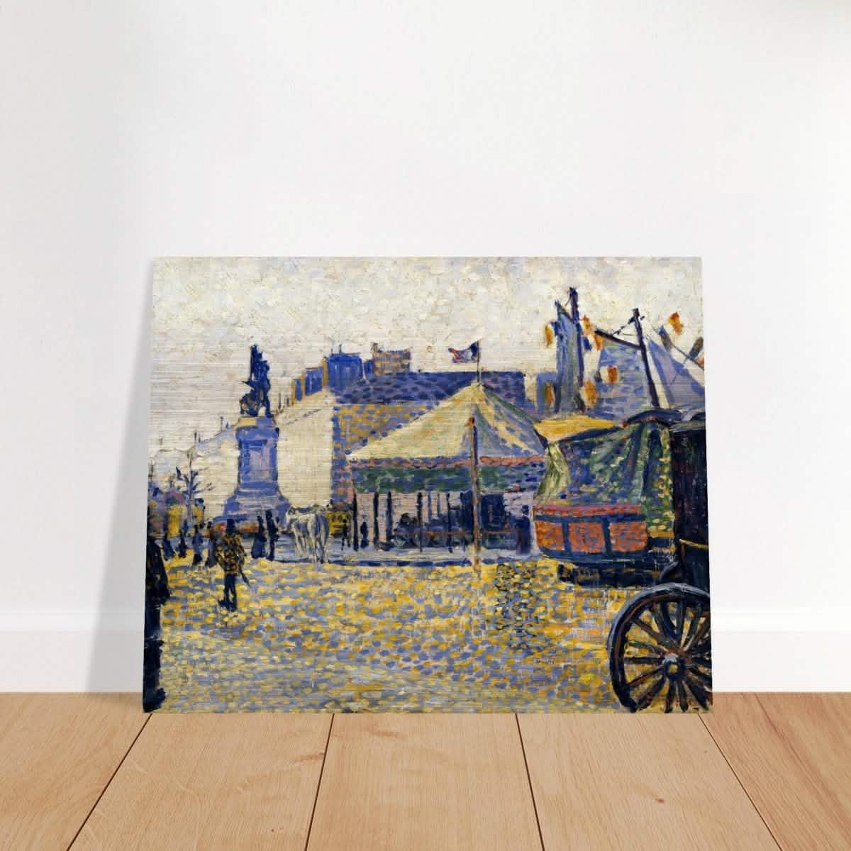 Place de Clichy (1887) by Paul Signac | Vintage wall art print - Brushed Aluminum Print - 40x50 cm / 16x20″ -