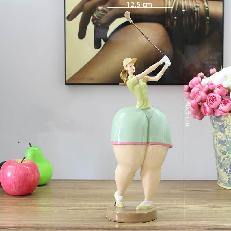Playful Lady Figurine Collection – Colorful Resin Sculptures for Home & Office Decor - See picture - 6style -