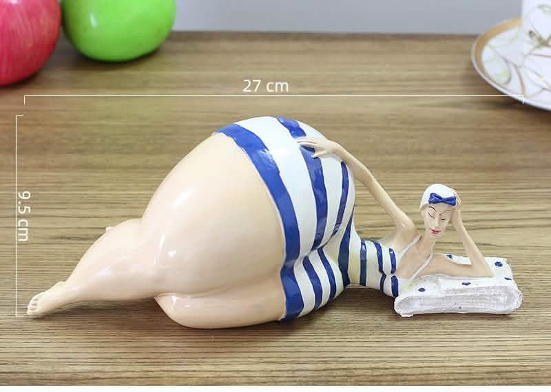 Playful Lady Figurine Collection – Colorful Resin Sculptures for Home & Office Decor - See picture - 3style -