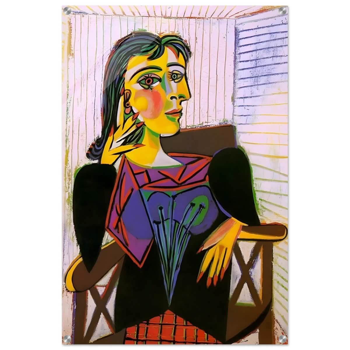 Portrait of Dora Maar by Pablo Picasso | Cubism wall art print - Acrylic Print - 60x90 cm / 24x36″ -