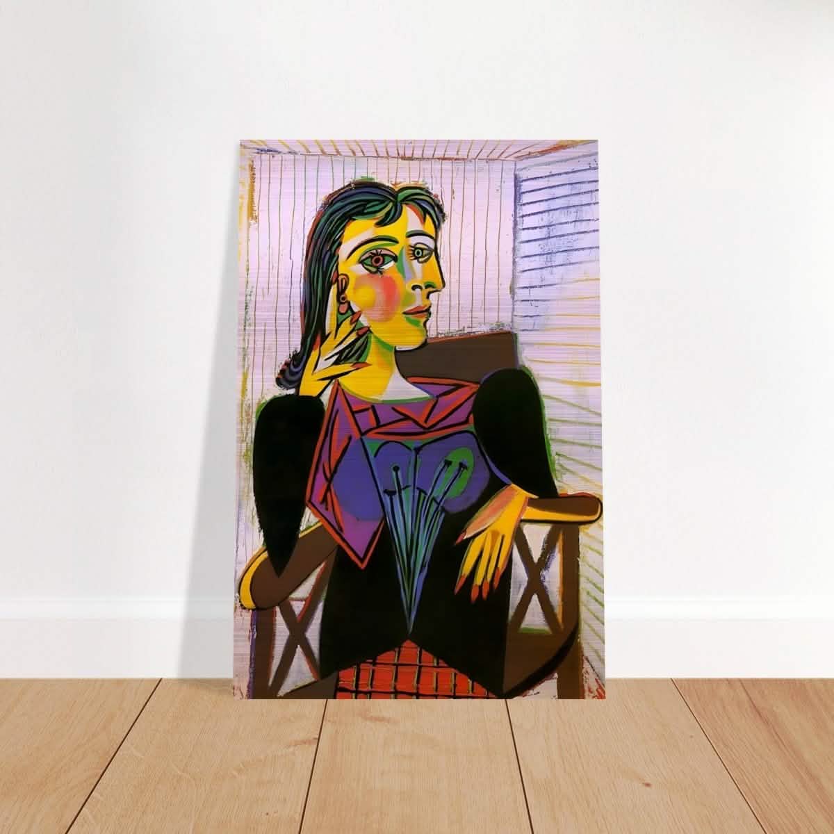 Portrait of Dora Maar by Pablo Picasso | Cubism wall art print - Brushed Aluminum Print - 30x45 cm / 12x18″ -